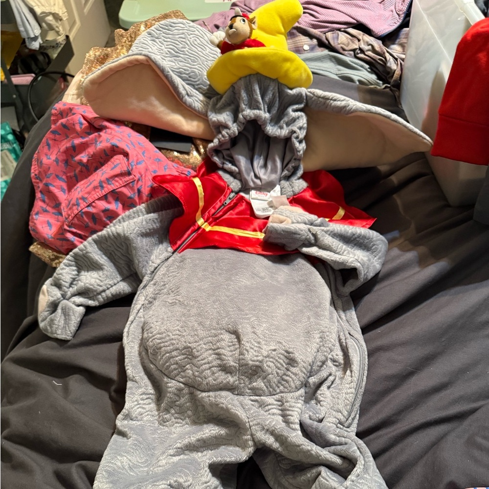 Gray Elephant Costume with Red and Yellow Accents dumbo costume!